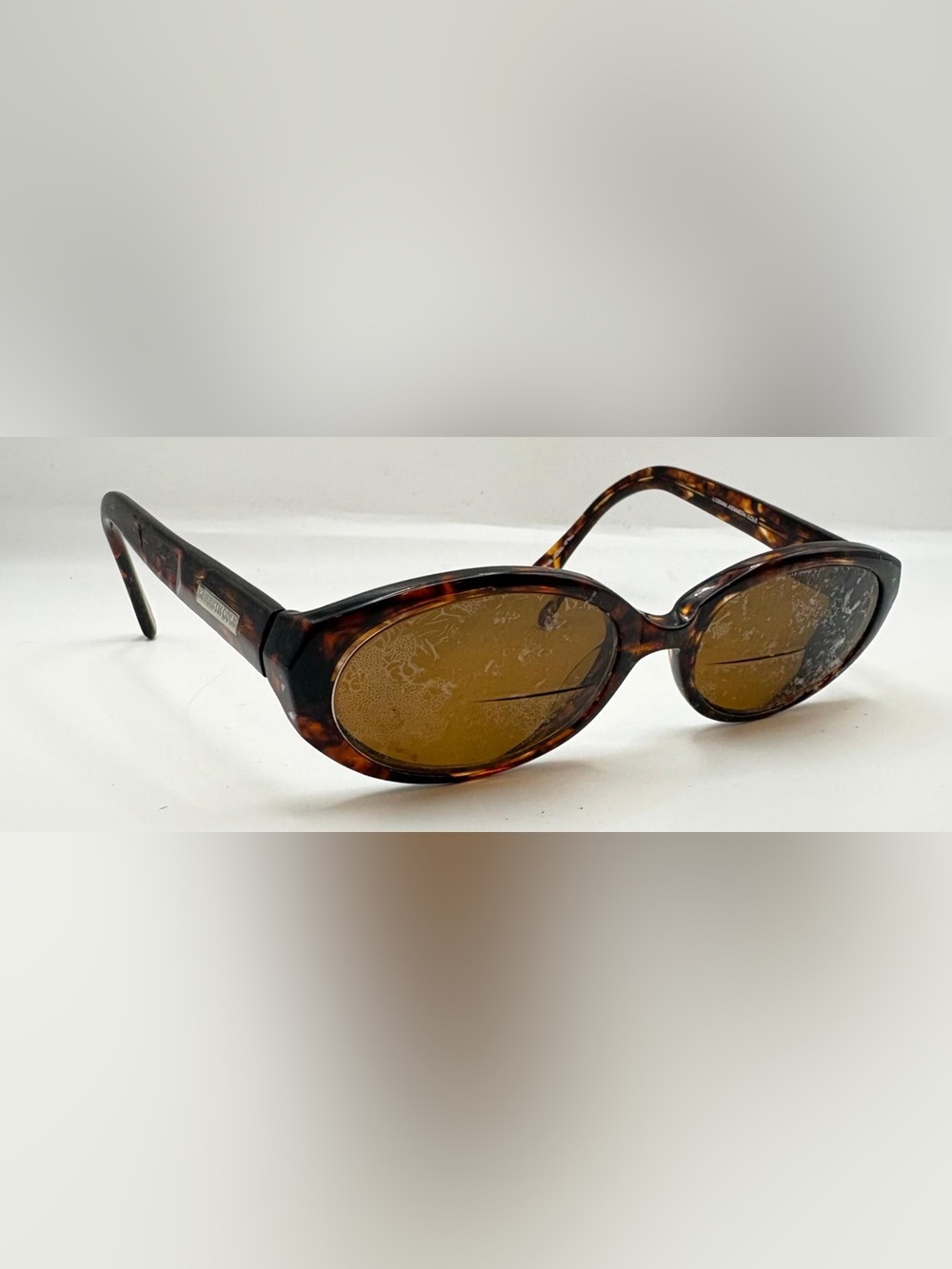 Vintage Kenneth Cole Facinate 040 Tortoise Oval Sunglasses Frames Only Hong Kong